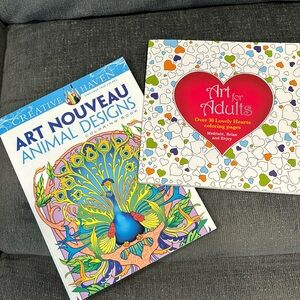 NEW! 2 Adult Coloring Books NWT